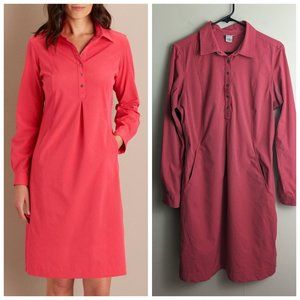 Duluth Trading size medium pink coral breezeshooter shirt dress